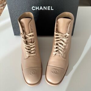 Chanel Lace Up Boots- Perfect Condition